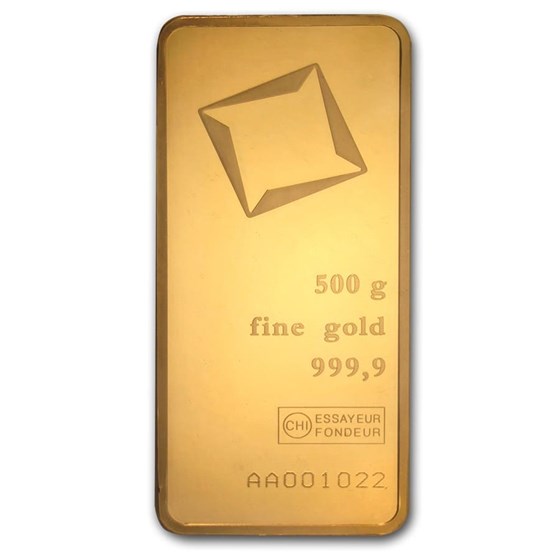 500 gram Gold Bar - Valcambi (Pressed w/Assay) 500 gram Gold Bar - Valcambi (Pressed w/Assay)